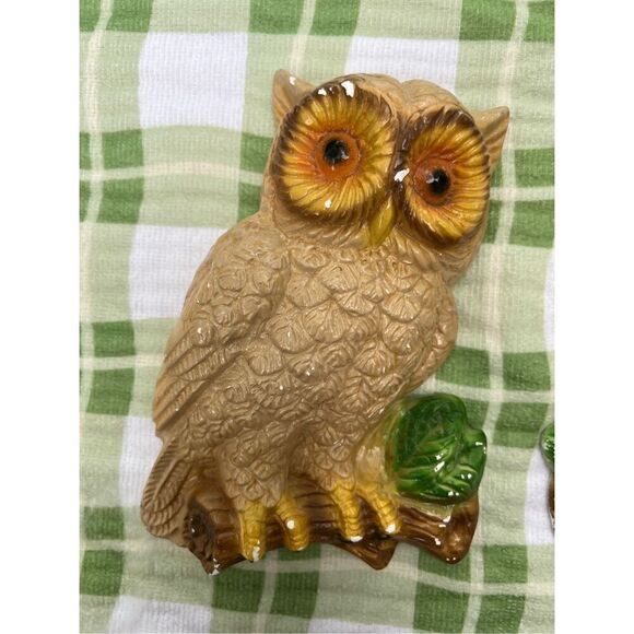 Vintage Chalk 1970s Owls - Picture 2 of 6
